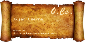 Okjan Cserne névjegykártya
